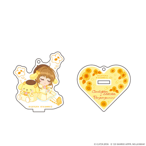『カードキャプターさくら × サンリオキャラクターズ』アクリルスタンドキーホルダー フラワーver. さくら×ポムポムプリン